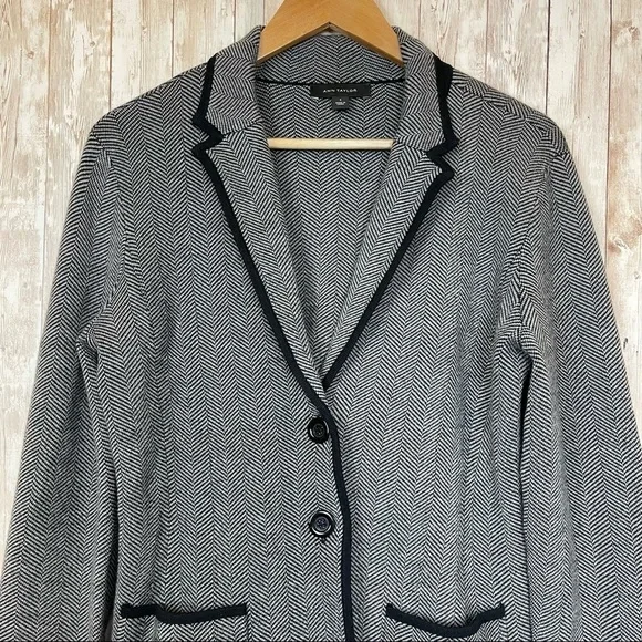 Ann Taylor Striped Wool Blend Blazer Size Small - Picture 2 of 7